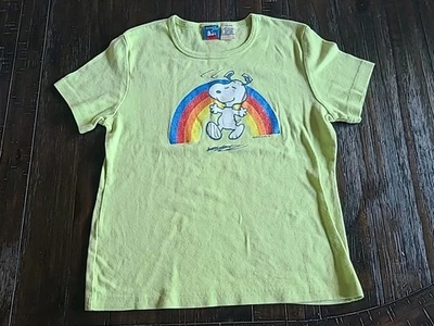 Vintage Peanuts  Snoopy Rainbow Shirt Girls Size X-Large (14/16) - Image 1 of 4