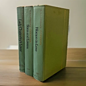 Lot of 3 ~ D. H. Lawrence ~ 1928 Mint Green Set ~ Hardcover - Imagen 1 de 7