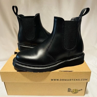Dr Martens 2976 Chelsea ботинки моно черный гладкая кожа размер 7 женщин 6 мужчин - Изображение 1 из 4