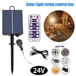 Scatola batteria solare 24V stringa led lampada pannello regolatore giardino esterno - Foto 1 di 13