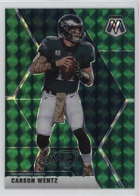 2020 Panini Mosaic Green Mosaic Prizm Carson Wentz #160 - Image 1 of 2