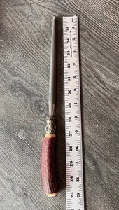 De colección J Hasselbring Cuerno Cuerno Cuchillo Afilador Archivo Refuerzos Extremos Acero Inoxidable - Imagen 1 de 17