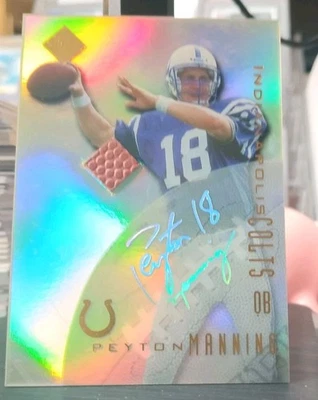 1998 Edge Peyton Manning Авто Игра Б/у Футбольная Реликвия Новичок NFL Colts - Изображение 1 из 3