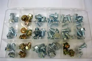 54PCS AUTO ENGINES MASTER OIL PAN DRAIN BOLT PLUGS ASSORTED KIT 1/2", 12MM, 14MM - Picture 1 of 1