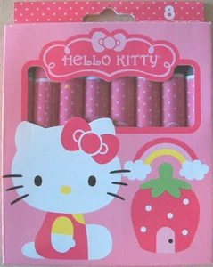 NUEVO Sanrio Hello Kitty Pack 8 Lápices Jumbo Cesta de Pascua Fiesta de Cumpleaños Premio - Imagen 1 de 1