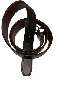 Mens Unbranded 10174 2/575BR307B200 125/50 Full Grain Dark Brown Leather Belt - Picture 1 of 3