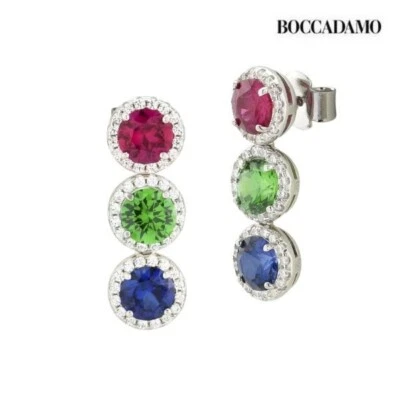 BOCCADAMO   OR827M  orecchino    con pietre miste     argento 925mm - Immagine 1 di 4