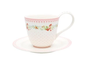 Greengate Sinja white Tasse mit Unterteller, Gedeck, cup & saucer NEU - Bild 1 von 1