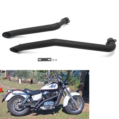 Silenciador de tubos de escape dobles para Honda VT 1100 Sabre Aero Spirit Shadow 1100 acero Foto 1 de 4