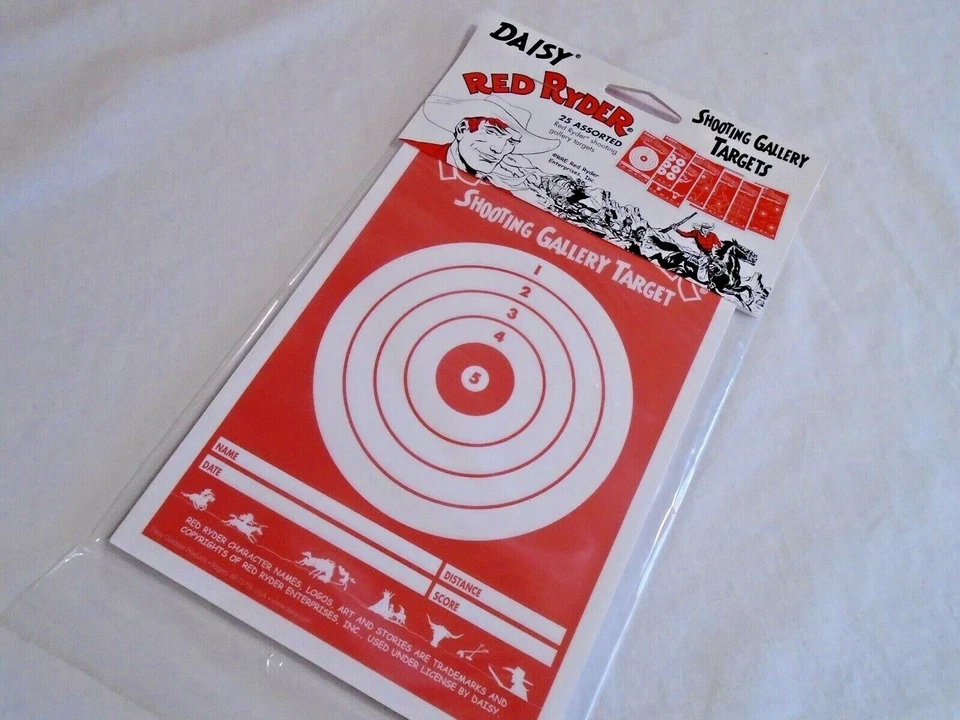 Daisy 3165 Red Ryder Paper Targets 25 Ct