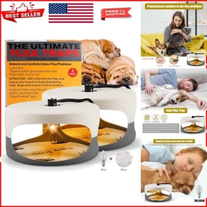 Professional Flea Killer Set - 2 Electric Traps with Sticky Discs for Home Use - Picture 1 of 10