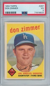 Don Zimmer 1959 Topps #287 ⭐️ PSA 3 ⭐️ - Imagen 1 de 2