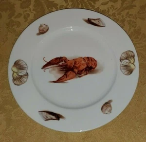 Kuba Porcelain PORZELLAN BAVARIA GERMANY SEAFOOD LOBSTER 1 DINNER PLATE 10 1/2" - Picture 1 of 6