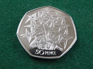 MINT UNCIRCULATED European Union EU 1973-1998 50p Commemorative Fifty Pence coin - Picture 1 of 7