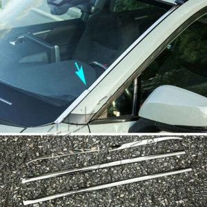 4X Chrome Front Windshield Moulding Side Trim Strips For TOYOTA RAV4 2019-2022 - Bild 1 von 7