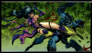 Voodoo vs Black Razor 1994 Wildstorm WildC.A.T.S Widevision Battles #82 - Bild 1 von 2