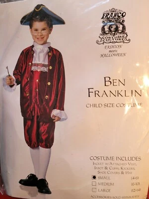 Disfraz de Halloween Ben Franklin para niño talla 4-6  Foto 1 de 4