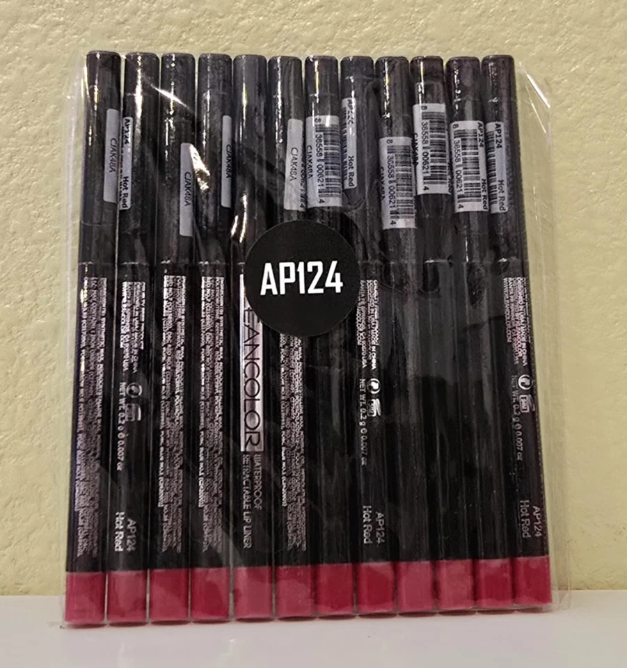 12 pencils KLEANCOLOR AP124 HOT RED Retractable LIP LINER PENCIL - Image 1 of 1