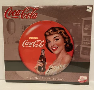 NOS 2009 Coca-Cola Coke Classic Signage 16 Month Mead Calendar See Pics !! - Picture 1 of 7