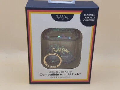Estuche Cubierta Empaquetada Fiesta Confeti Púrpura Brillo Auriculares (1ª y 2ª Generación) Foto 1 de 4