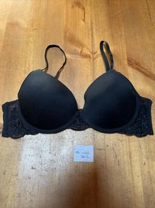 TAHARI 36C PUSH UP PADDED UW BLACK BRA #1120 - Picture 1 of 7