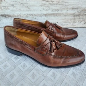Johnston & Murphy braune Leder-Halbschuhe Schuhe Quaste 9 M EUC Indien - Bild 1 von 8