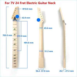 Para Guitarra Eléctrica Ibanez Cuello Arce 24 Trastes Incrustaciones Pirámide Guitarra 7V con Logo - Imagen 1 de 6