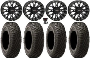 System 3 ST-3 Black 14" Wheels 28" BFG KM3 Tires Honda Pioneer 1000 / Talon - Picture 1 of 4