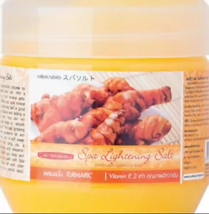 700g Carebeau Spa Lightening Whitening Salt Scrub Fruit AHA Turmeric Vit E C - Picture 1 of 3