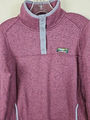 LL Bean Ultimate Sweater,Womens Size: Small Reg, 1/4 Snap-T 292726 Purple - Image 1 of 4
