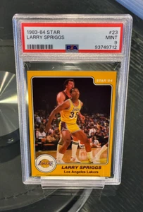 1983-84 Star #23 LARRY SPRIGGS (RC) *ROOKIE* LOS ANGELES LAKERS PSA 9 *MINT* - Bild 1 von 3