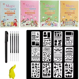 Children's Magic Copybooks, Reusable Practice Copybook Grooved for Kids Gift NEW - Picture 1 of 16