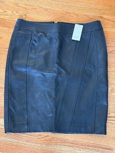 Sejour Leather Mini Skirt 14W - Picture 1 of 13