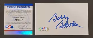 Tarjeta de índice firmada Coach BOBBY BOWDEN de 3x5 pulgadas-FLORIDA ESTADO SEMINOLES-PSA - Imagen 1 de 4