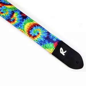 TIE DYE Print Guitar Strap - 60s - Hippie - Groovy - Guitar Accessories - Picture 1 of 9
