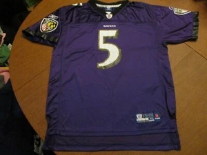 BALTIMORE RAVENS JOE FLACCO #5 REEBOK FOOTBALL JERSEY- YOUTH XL NEW YORK JETS - Picture 1 of 11