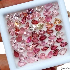 14.60 Ct Natural Pink Rubellite Tourmaline Pear Cut Loose Sparkling Gemstones - Picture 1 of 3