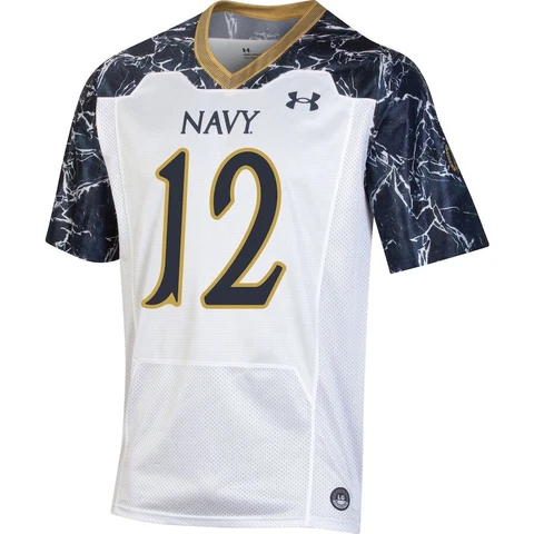 Under Armour Mens Navy Midshipmen 175 Year Special Game Football Jersey Medium M Cover
