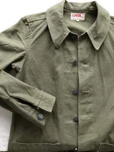 EDWIN western finest blue jeans military jacket US reg pat vintage deadstock S - Picture 1 of 11