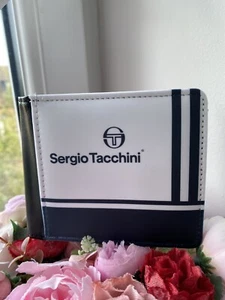 Sergio Tacchini White & Black Wallet 80’s Football Casual Style Wallet - Picture 1 of 3