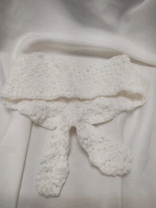Hand Crochet Ear Warmer Headband White  - Picture 1 of 5
