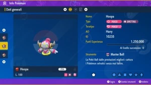 Hoopa 6IV + Masterball Pokemon Scarlatto, Violetto Scarlet, Violet - Picture 1 of 2