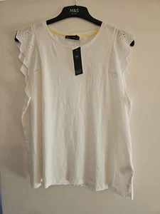 ExM&S Women’s Sleeveless Top Cotton Size 18 - Picture 1 of 3