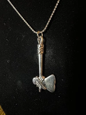 Collar Colgante Hacha Vikinga Tono Plata Cadena Hombres Niños Joyería Fantasía Nórdica Foto 1 de 3
