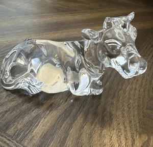 Vintage Princess House Pets Cow Figurine 24% Lead Crystal Made in Germany - Picture 1 of 6