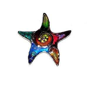 ANHÄNGER/KETTE ST bunte Emaille RIESEN FANTASY SEESTERN - Bild 1 von 1