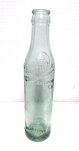 Botella de refresco verde/aqua lado recto años 30 "The Red Rock Company - Atlanta Ga" - Imagen 1 de 20