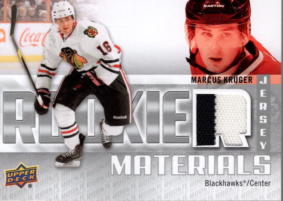 2011-12 Upper Deck Rookie Materials #RMMK Marcus Kruger Jersey - HKY - Image 1 of 2