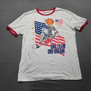 2024 Looney Tunes USA Olympiade T-Shirt Herren Medium Bugs Bunny Kurzarm - Bild 1 von 4