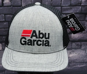 NEW Abu Garcia Trucker Snapback Hat Cap Fishing Gray/Black PURE FISHING INC - Picture 1 of 7
